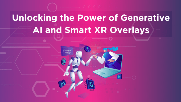 Generative AI creating smart XR overlays on a real-world scene