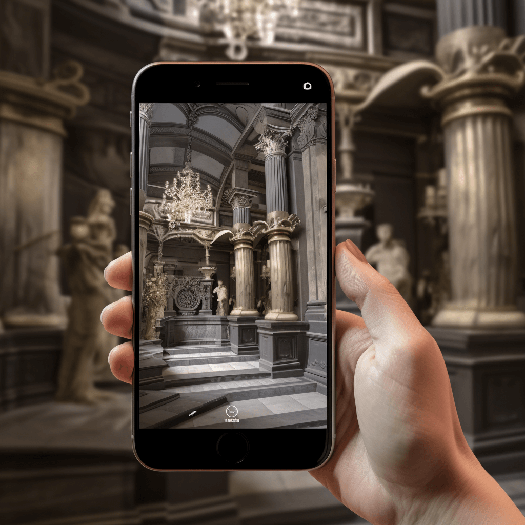 Person viewing augmented reality content on a phone amid shifting AR trends
