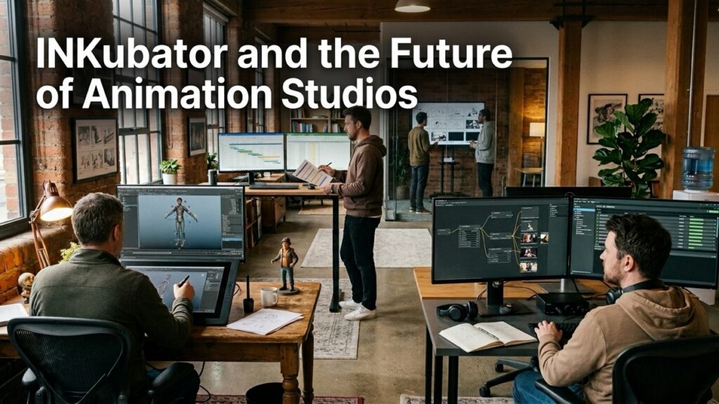 Animator, technical director and producer in one animation studio as the senior layer is redrawn